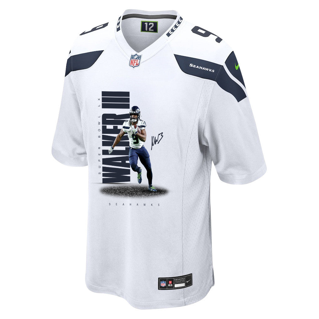Kenneth Walker III 9 Seattle Seahawks Super Bowl LX Future Star Runner Jersey – White