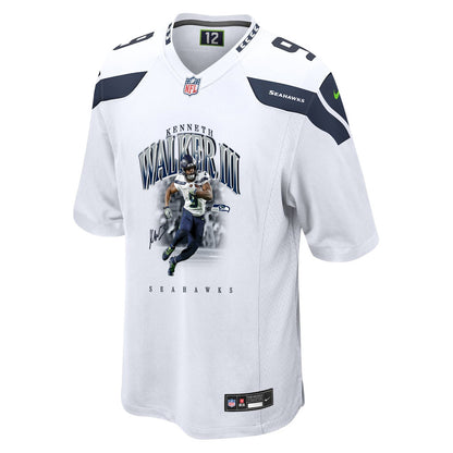 Kenneth Walker III 9 Seattle Seahawks Super Bowl LX Backfield Beast Jersey – White