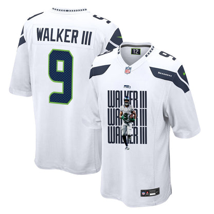 Kenneth Walker III 9 Seattle Seahawks Super Bowl LX Power & Precision Jersey – White