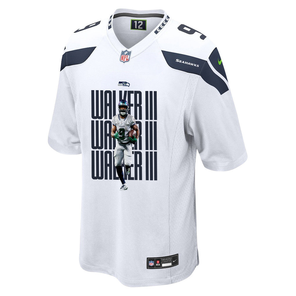 Kenneth Walker III 9 Seattle Seahawks Super Bowl LX Power & Precision Jersey – White