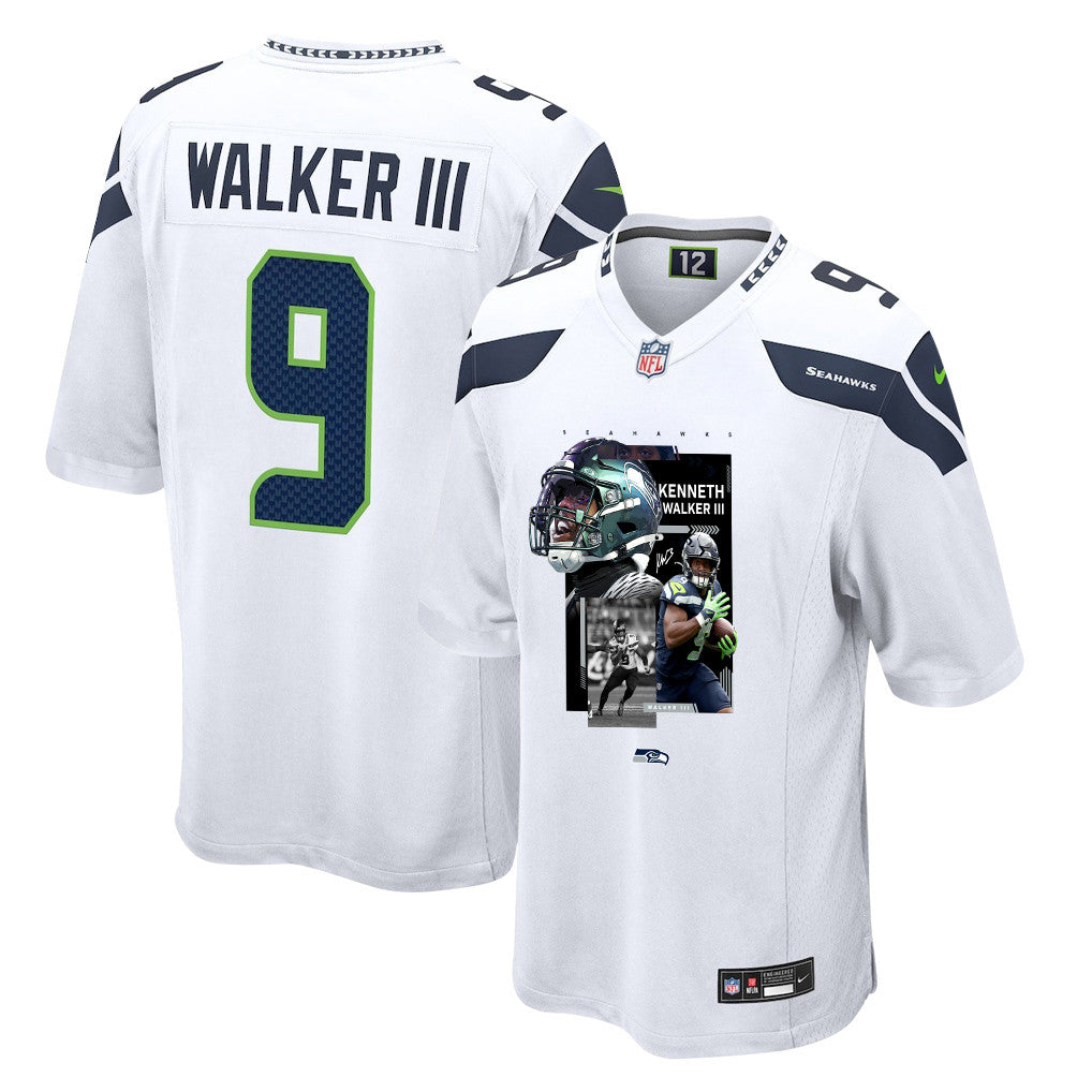 Kenneth Walker III 9 Seattle Seahawks Super Bowl LX Explosive Playmaker Jersey – White