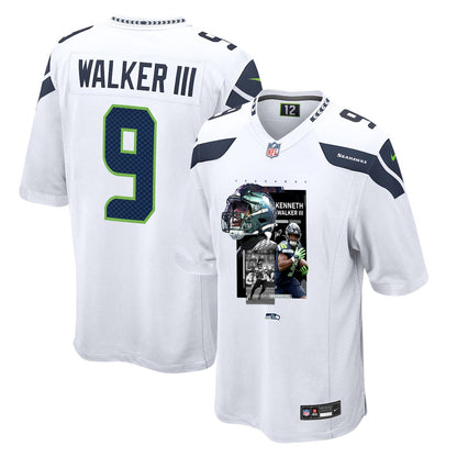 Kenneth Walker III 9 Seattle Seahawks Super Bowl LX Explosive Playmaker Jersey – White