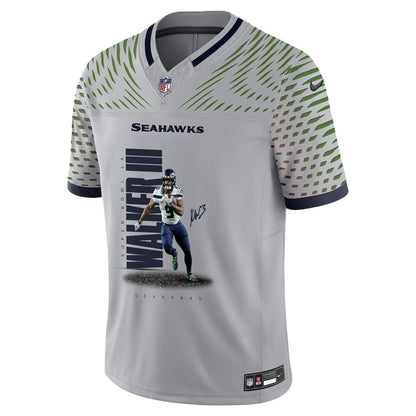 Kenneth Walker III 9 Seattle Seahawks Super Bowl LX Future Star Runner Jersey – Grey