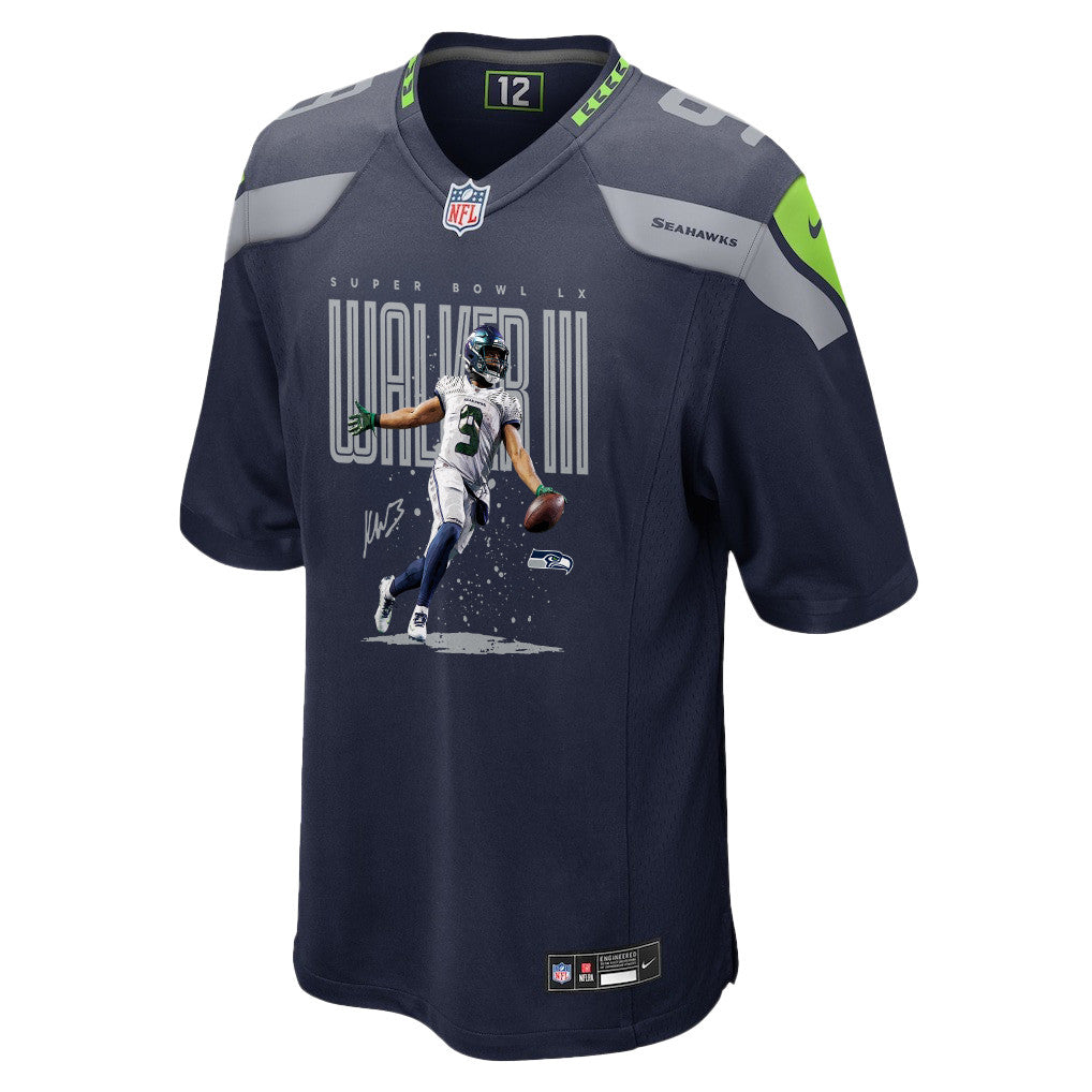 Kenneth Walker III 9 Seattle Seahawks Super Bowl LX Fan-Favorite Playmaker Jersey – Navy