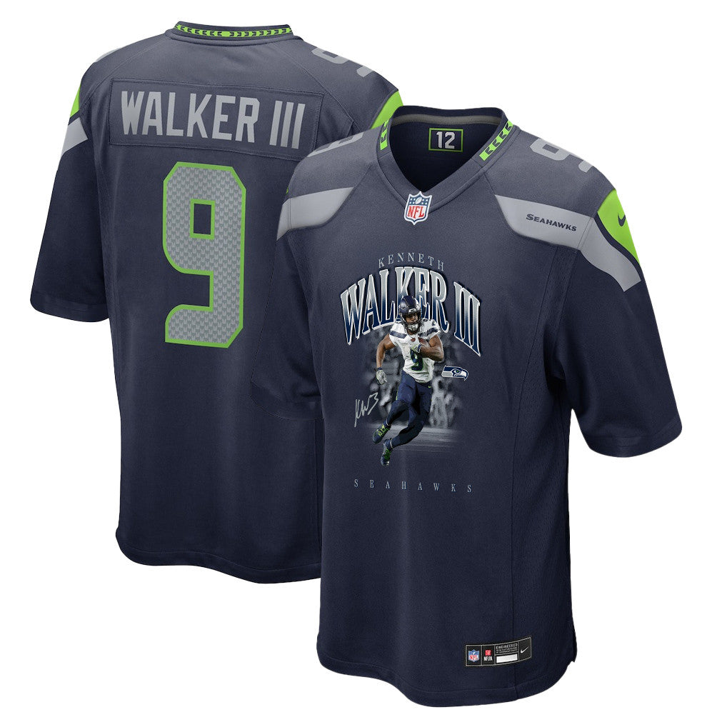 Kenneth Walker III 9 Seattle Seahawks Super Bowl LX Backfield Beast Jersey – Navy