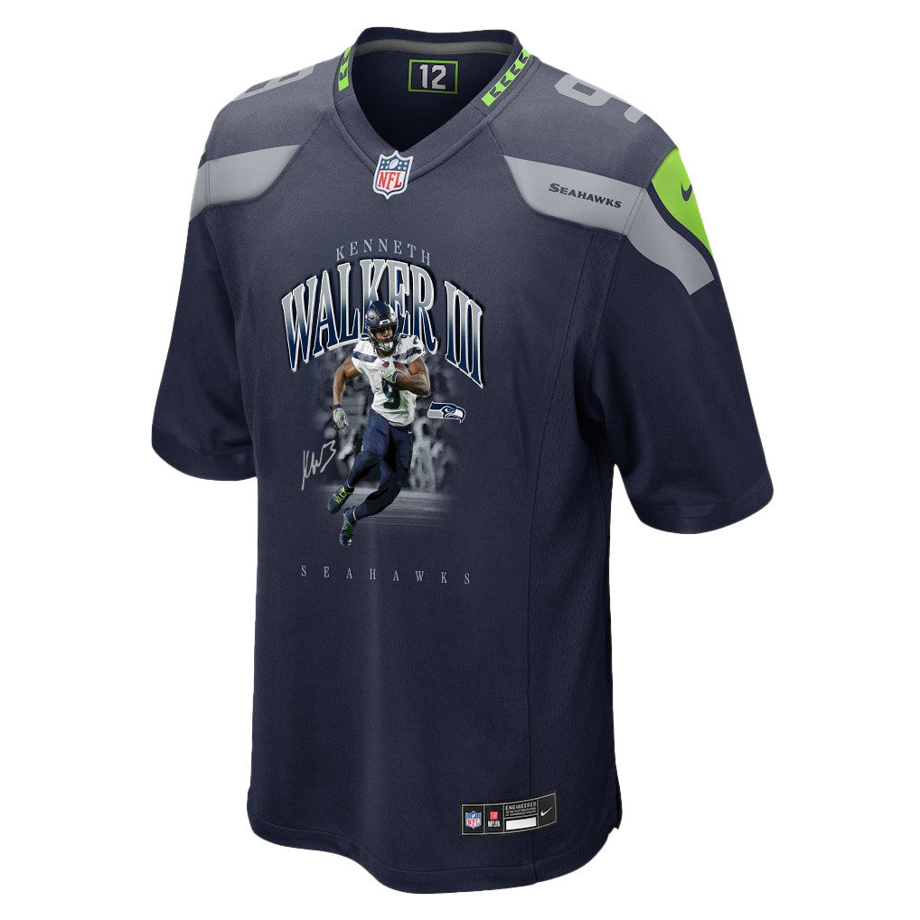 Kenneth Walker III 9 Seattle Seahawks Super Bowl LX Backfield Beast Jersey – Navy
