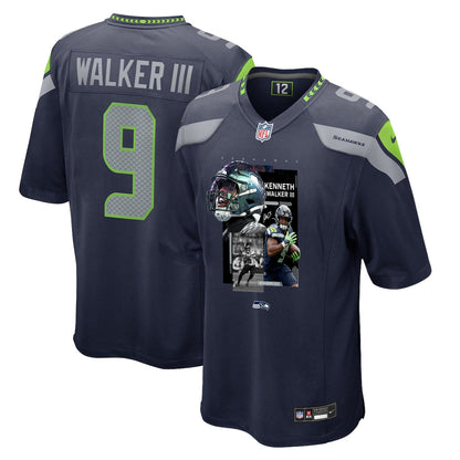 Kenneth Walker III 9 Seattle Seahawks Super Bowl LX Explosive Playmaker Jersey – Navy