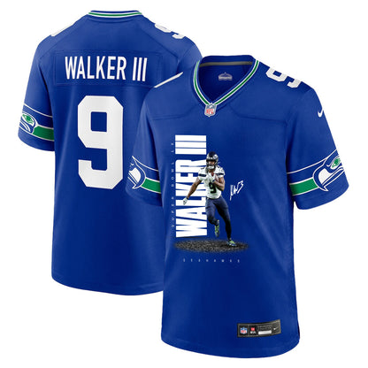 Kenneth Walker III 9 Seattle Seahawks Super Bowl LX Future Star Runner Jersey – Royal Blue
