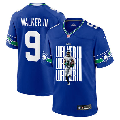 Kenneth Walker III 9 Seattle Seahawks Super Bowl LX Power & Precision Jersey – Royal Blue