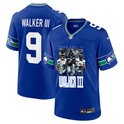 Kenneth Walker III 9 Seattle Seahawks Super Bowl LX Breakaway Speed Jersey – Royal Blue
