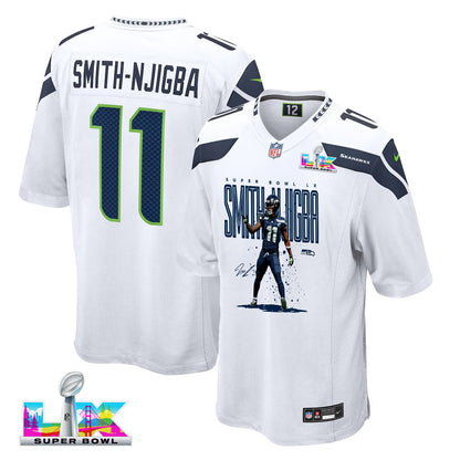 Jaxon Smith-Njigba 11 Seattle Seahawks Super Bowl LX Fan-Favorite Playmaker Jersey – White