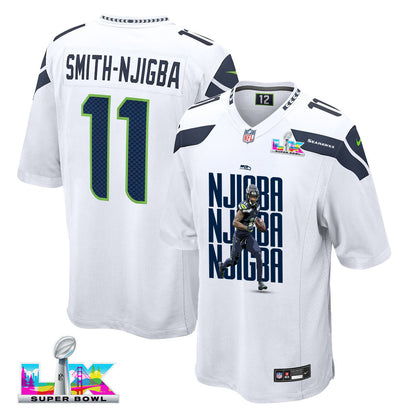 Jaxon Smith-Njigba 11 Seattle Seahawks Super Bowl LX Backfield Beast Jersey – White