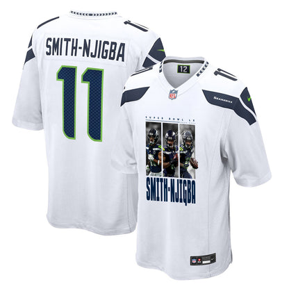 Jaxon Smith-Njigba 11 Seattle Seahawks Super Bowl LX Power & Precision Jersey – White