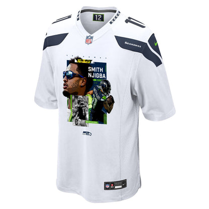 Jaxon Smith-Njigba 11 Seattle Seahawks Super Bowl LX Electric Run Threat Jersey – White