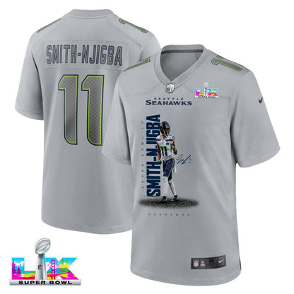 Jaxon Smith-Njigba 11 Seattle Seahawks Super Bowl LX Future Star Runner Jersey – Grey
