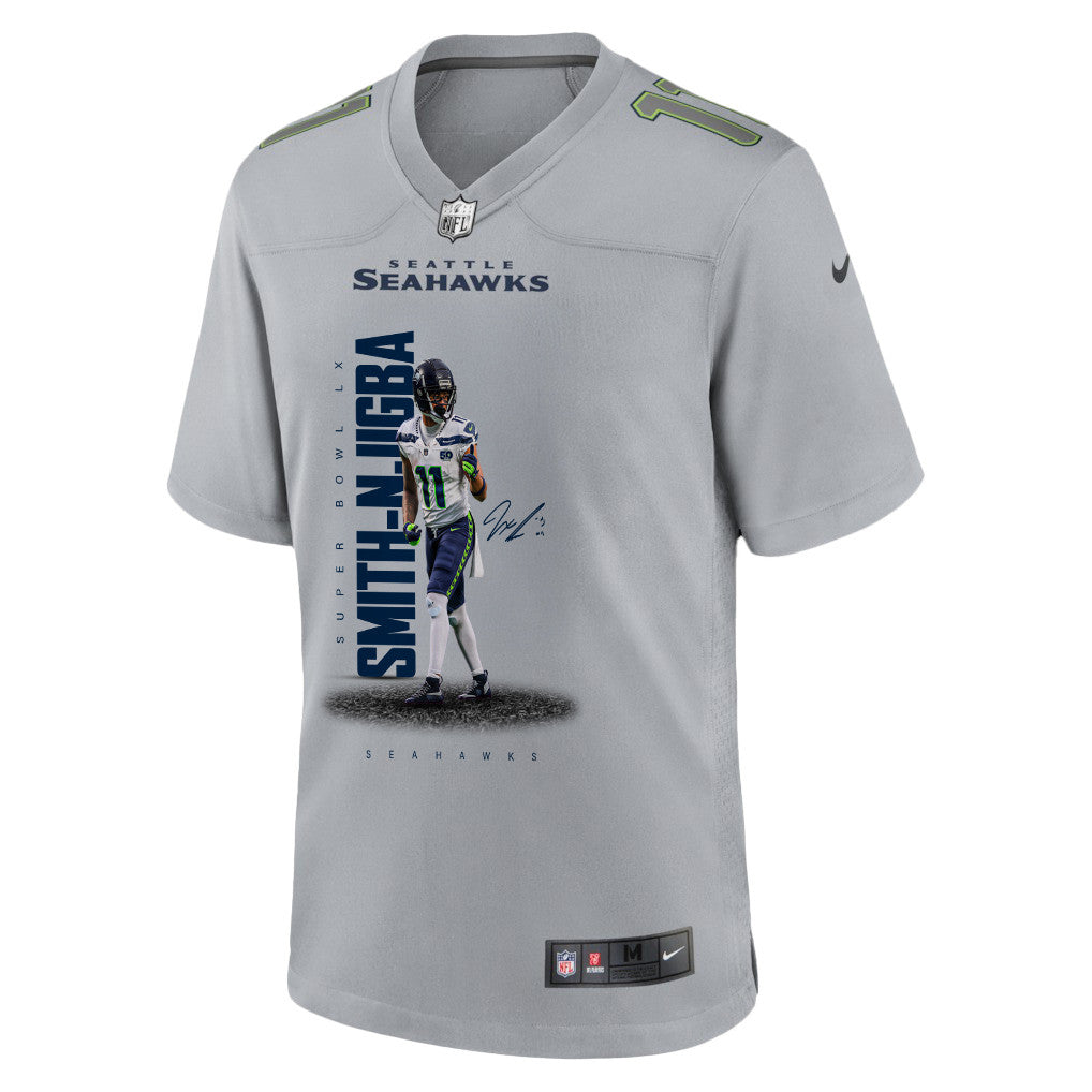 Jaxon Smith-Njigba 11 Seattle Seahawks Super Bowl LX Future Star Runner Jersey – Grey