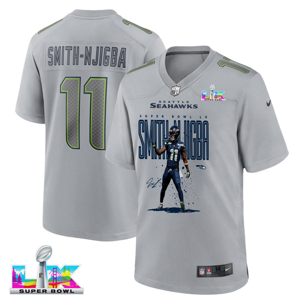 Jaxon Smith-Njigba 11 Seattle Seahawks Super Bowl LX Fan-Favorite Playmaker Jersey – Grey
