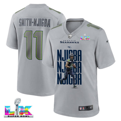 Jaxon Smith-Njigba 11 Seattle Seahawks Super Bowl LX Backfield Beast Jersey – Grey