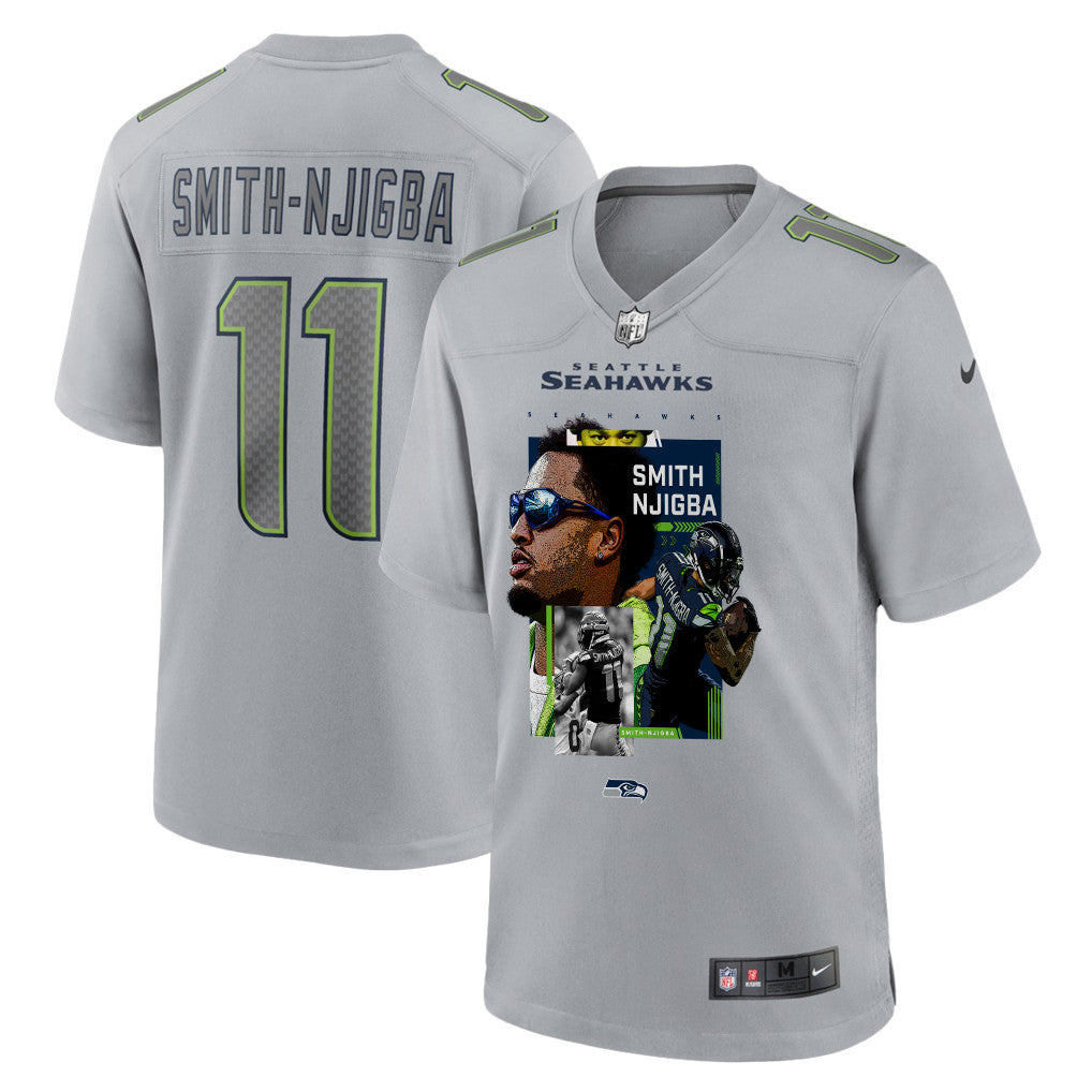 Jaxon Smith-Njigba 11 Seattle Seahawks Super Bowl LX Electric Run Threat Jersey – Grey