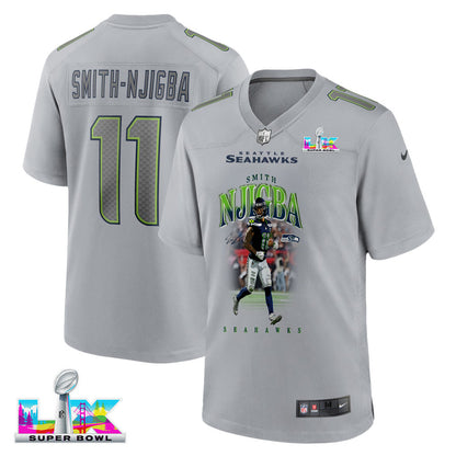 Jaxon Smith-Njigba 11 Seattle Seahawks Super Bowl LX Explosive Playmaker Jersey – Grey