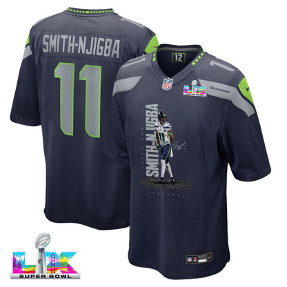Jaxon Smith-Njigba 11 Seattle Seahawks Super Bowl LX Future Star Runner Jersey – Navy