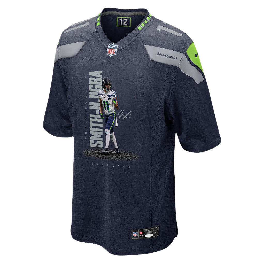 Jaxon Smith-Njigba 11 Seattle Seahawks Super Bowl LX Future Star Runner Jersey – Navy