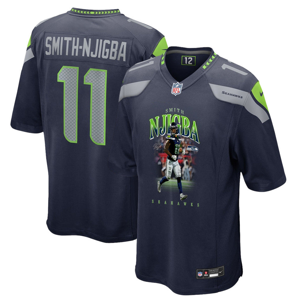 Jaxon Smith-Njigba 11 Seattle Seahawks Super Bowl LX Explosive Playmaker Jersey – Navy
