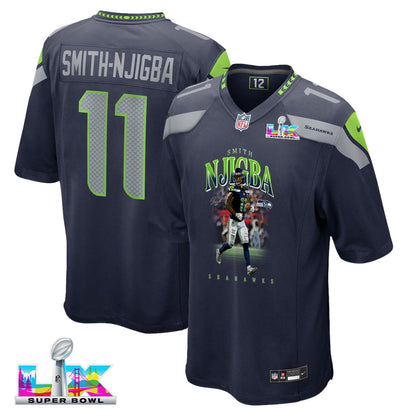 Jaxon Smith-Njigba 11 Seattle Seahawks Super Bowl LX Explosive Playmaker Jersey – Navy