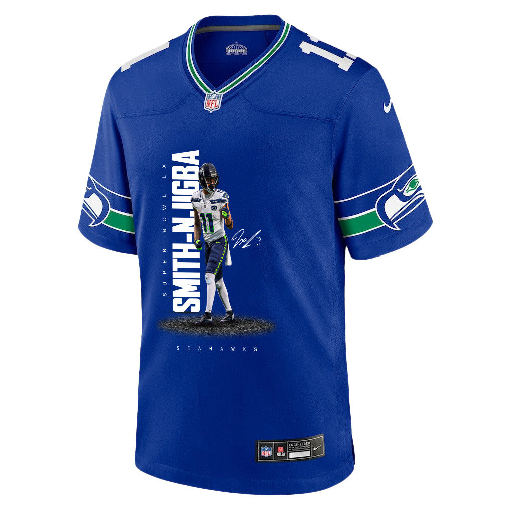 Jaxon Smith-Njigba 11 Seattle Seahawks Super Bowl LX Future Star Runner Jersey – Royal Blue