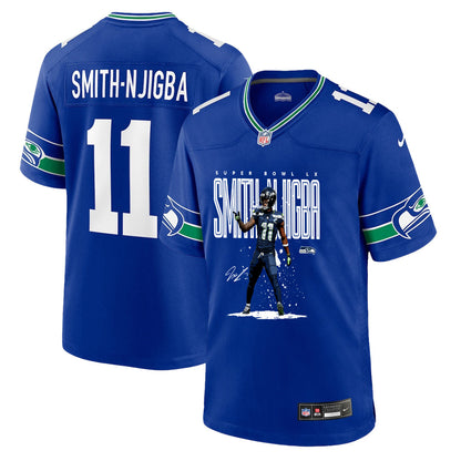 Jaxon Smith-Njigba 11 Seattle Seahawks Super Bowl LX Fan-Favorite Playmaker Jersey – Royal Blue