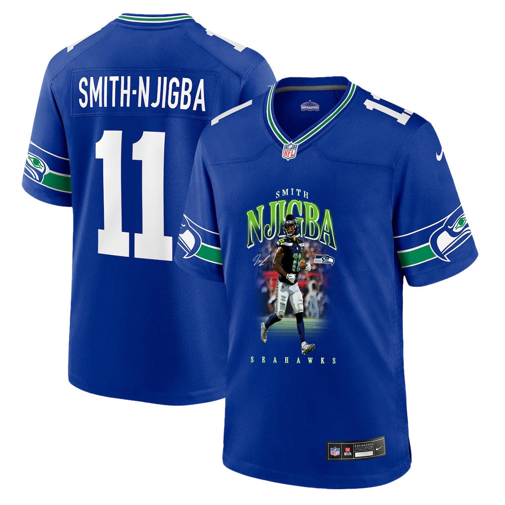 Jaxon Smith-Njigba 11 Seattle Seahawks Super Bowl LX Explosive Playmaker Jersey – Royal Blue