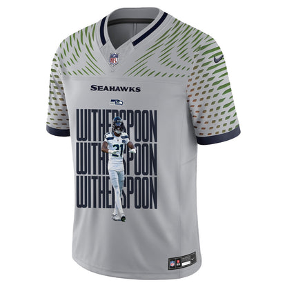 Devon Witherspoon 21 Seattle Seahawks Super Bowl LX Breakaway Speed Jersey – Grey