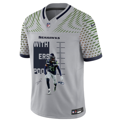 Devon Witherspoon 21 Seattle Seahawks Super Bowl LX Power & Precision Jersey – Grey