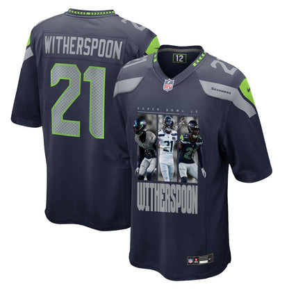 Devon Witherspoon 21 Seattle Seahawks Super Bowl LX Breakaway Speed Jersey – Navy