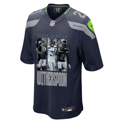 Devon Witherspoon 21 Seattle Seahawks Super Bowl LX Breakaway Speed Jersey – Navy