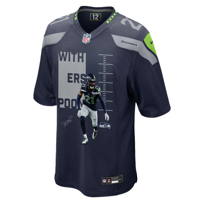 Devon Witherspoon 21 Seattle Seahawks Super Bowl LX Power & Precision Jersey – Navy