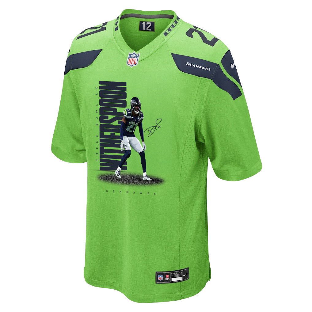 Devon Witherspoon 21 Seattle Seahawks Super Bowl LX Explosive Playmaker Jersey – Green