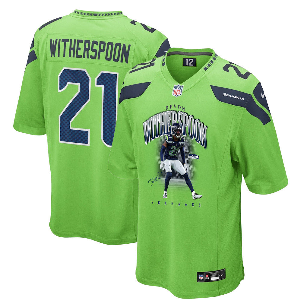 Devon Witherspoon 21 Seattle Seahawks Super Bowl LX Dynamic Ground Game Jersey – Green