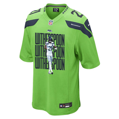 Devon Witherspoon 21 Seattle Seahawks Super Bowl LX Electric Run Threat Jersey – Green