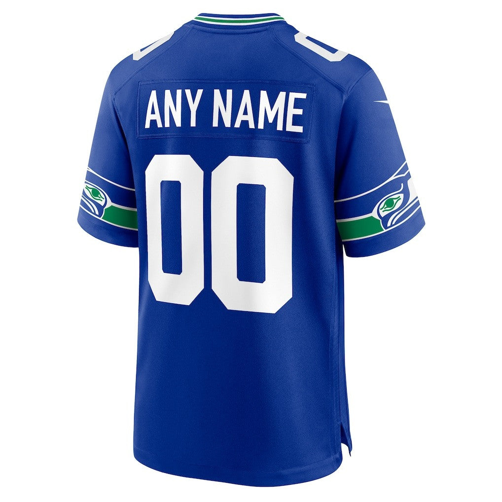 Seattle Seahawks Super Bowl 25/26 Champions LX Custom Alternate Game Jersey - Royal