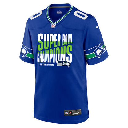 Seattle Seahawks Super Bowl LX Champions Custom Alternate Game Jersey - Royal