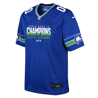 Seattle Seahawks Super Bowl LX Champions Royal Alternate Game YOUTH Jersey - Custom Name & Number