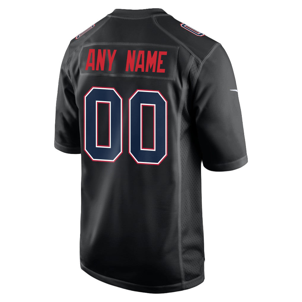 New England Patriots Super Bowl LX Champions Black Fashion Game Jersey - Custom Name & Number