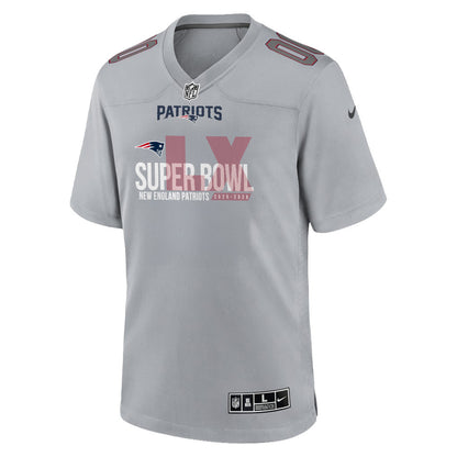 New England Patriots 25-26 Champions Super Bowl LX Custom Atmosphere Fashion Game Jersey - Gray