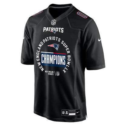 New England Patriots Super Bowl LX Champions Personalized Fashion Game Jersey - Black