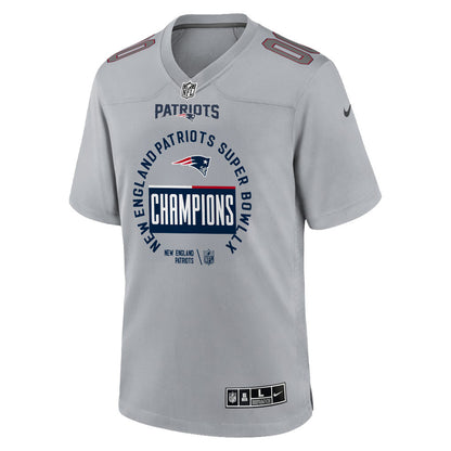 New England Patriots Super Bowl LX Champions Personalized Atmosphere Fashion Game Jersey - Gray