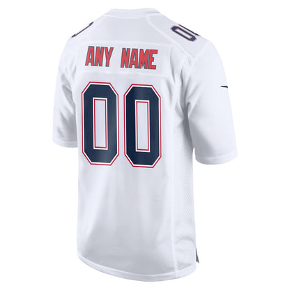 New England Patriots Super Bowl LX Champions Going Head-To-Head Custom Game Jersey - White
