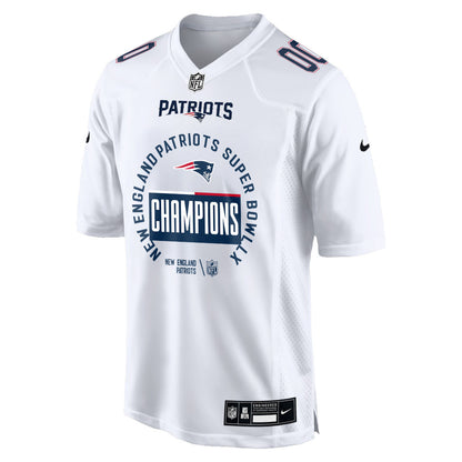New England Patriots Super Bowl LX Champions Personalized Game Jersey - White