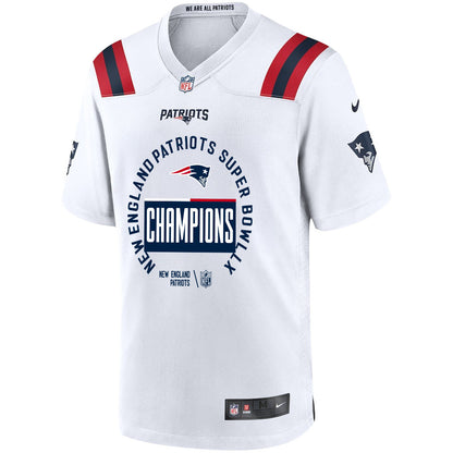 New England Patriots Super Bowl LX Champions Personalized Game Player Jersey - White