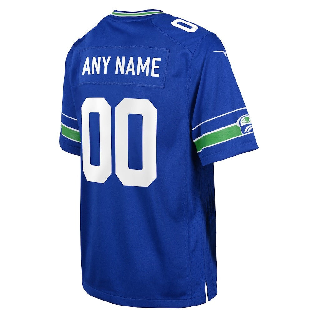 Seattle Seahawks Super Bowl LX Champions Personalized Alternate Game YOUTH Jersey - Royal
